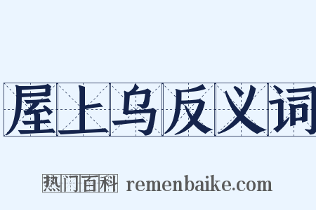 屋上乌反义词是什么意思的图片